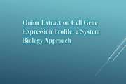 Onion Extract on Cell Gene Expression Profile: a System Biology Approach
