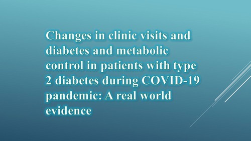 Changes in clinic visits and diabetes and metabolic control in patients with type 2 diabetes during COVID-19 pandemic: A real world evidence